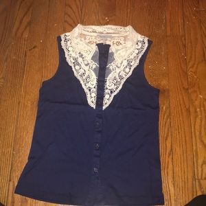 NEW Lace collar tank top